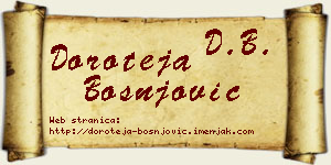 Doroteja Bošnjović vizit kartica